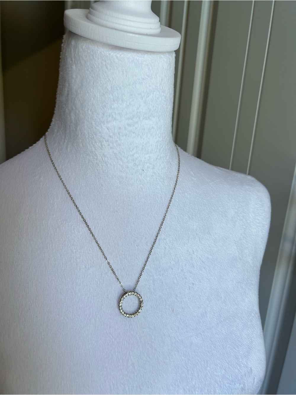 Elegant Silver Necklace with Circular Pendant
